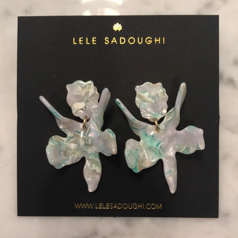 Lele Sadougi Small Paper Lily Earrings